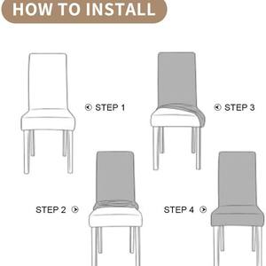 Yemek sandalyesi Slipcover koltuk koruyucular katlanabilir sandalye kılıfı s yüksek elastik mısır tahıl çıkarılabilir jakarlı sandalye kılıfı - Product Image 5