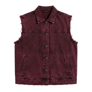 Chaleco vaquero de streetwear para mujer al por mayor, corte holgado, producción OEM de marca privada para minoristas estadounidenses - Product Image 3