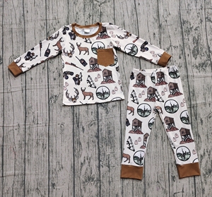 Ropa de Dormir Informal para Bebés con Estampado de Camuflaje de Caza RTS, Pijamas para Niños, Conjuntos de Ropa para Dormir para Hermanos al por Mayor - Product Image 3