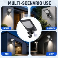 Lampadaire Solaire en Aluminium IP66 avec Caméra de Surveillance à Quatre Lentilles, Batterie au Plomb 30AH, pour Extérieur, Ferme, Route - Vente en Gros