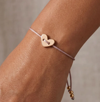 Bracelet en acier inoxydable personnalisable avec perles, breloque en forme de cœur, cordon tressé réglable, bijou romantique, cadeau d'amour