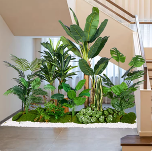 Grande composition végétale artificielle pour intérieur, style célébrité d'Internet, avec arbre fleuri et paysage, pour <span class=keywords><strong>sous</strong></span> les escaliers - Product Image 6