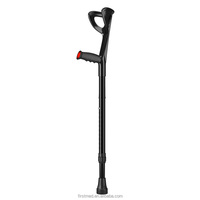 Canne légère et pliable pour avant-bras et coude, réglable en hauteur sur 10 niveaux, en aluminium, avec réflecteur, imperméable et durable
