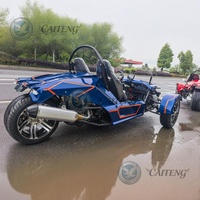 Caiteng Buggy des Dunes Électrique à Essence 350cc Mini Jeep Go Kart Trois Roues Transmission Automatique Métal+Plastique Personnalisé