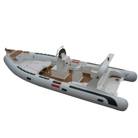 Bateau pneumatique de luxe de 25 pieds, coque en aluminium, Hypalon/Orca/PVC, avec transat et T-Top