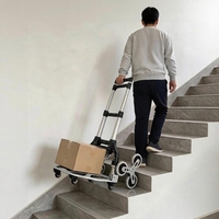 Chariot à main rétractable pour escaliers en argent