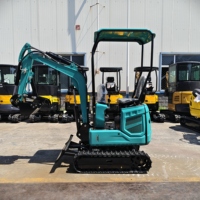 Mini-excavatrice compacte de 1200 kg avec auvent simple, équipement de terrassement pour jardin