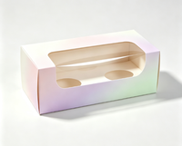 Scatola per Bicchieri di Carta Personalizzata con Finestra Trasparente, Confezione OEM, Logo Personalizzato, Dimensioni e Colori Personalizzabili, Scatola Regalo