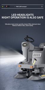 Pin điện có thể sạc lại ổ đĩa công viên Máy làm sạch đường phố chân không Thiết bị rửa nhỏ gọn ướt công nghiệp quét sàn - Product Image 6