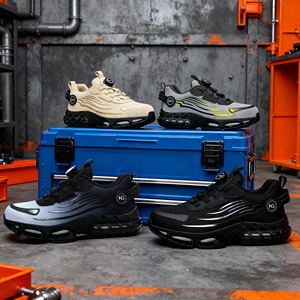 Scarpe Antinfortunistiche Leggere da Uomo con Suola in PU, Tomaia in Rete Traspirante, Antiscivolo con Bottoni Rotanti per Uso in Fabbrica - Product Image 4