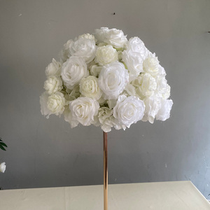 Gran oferta, Bola de flores para boda, Bola de flores blancas y rosas, Bola de flores artificiales, piezas de centro de bolas, decoración de fiesta al aire libre - Product Image 5