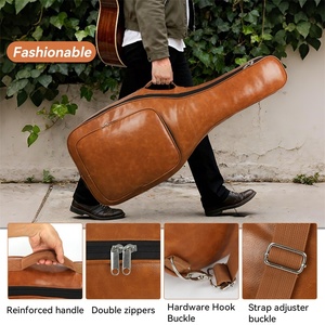 Nouvelles housses de transport pour <span class=keywords><strong>guitare</strong></span> légères, durables, résistantes à l'eau, avec rembourrage en éponge de 0,8 pouce d'épaisseur, douces, imperméables en cuir PU - Product Image 3