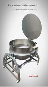 Olla Eléctrica con Calentamiento por Gas de Gran Capacidad, Inclinable, para Guisar Carne de Res y Freír en Cantina - Product Image 6