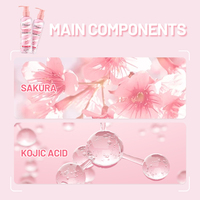 Loción Corporal Blanqueadora e Iluminadora con Ácido Kójico y Fragancia Encantadora de Sakura, Crema Nutritiva y Suavizante para la Piel, Rebranding OEM/ODM
