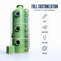 Épurateur humide industriel haute efficacité en PRV (polymère renforcé de fibres) pour la décontamination des gaz acides et le contrôle de la pollution atmosphérique dans les installations chimiques