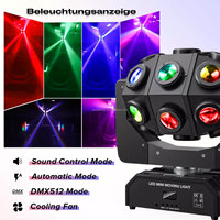 Nouvelle arrivée 18 pièces LED faisceau tête mobile 360 degrés Rotation infinie avec R & G Laser Disco DJ lumières de scène