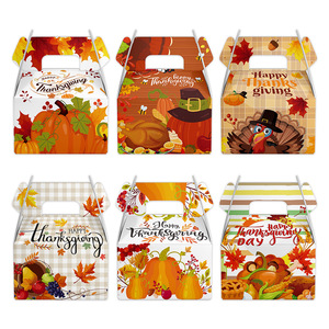 Boîte Cadeau en Gros Thème Automne Thanksgiving Citrouille 3D pour Bonbons et Snacks, Idéale pour la Décoration de Fêtes - Product Image 1