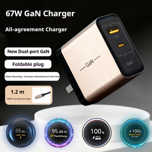 Chargeur double port GaN entièrement compatible pour Huawei Xiaomi Honor Redmi OPPO VIVO Realme <span class=keywords><strong>Apple</strong></span> Samsung Nubia Téléphone Tablette Ordinateur portable - Product Image 2