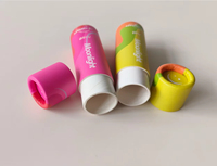 Tube de papier push up en carton pour baume à lèvres personnalisé biodégradable recyclable de 35ml