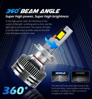 Bombilla LED para Faros Delanteros Xenplus U160 con 4 Tubos de Cobre, 320W, 50000LM, Sin Errores CANbus, 9012 H18 H19 6500K, Plug and Play, Iluminación para Automóviles