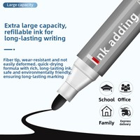 Marqueur logistique permanent imperméable à l'eau à pointe bille, à encre huileuse, avec tête épaisse et grand format, sans décoloration, 4 couleurs, pour usage professionnel et express