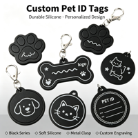 Étiquette d'identification intelligente pour animaux de compagnie personnalisée, étanche, NFC RFID, en PVC, pour la prévention des pertes d'animaux et l'identification