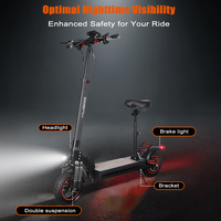 Trottinette électrique tout-terrain KUGOO Max Speed, moteur sans balais 600W, 42 km/h, 10 pouces, pliable, avec siège amovible