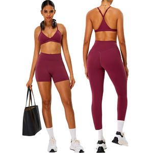 Conjunto de Yoga de 3 Piezas con Logotipo Personalizado para Mujer, Ropa Deportiva con Tirantes Ajustables, <span class=keywords><strong>Bolero</strong></span>, Alta Elasticidad - Product Image 2