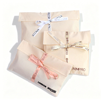 Bolsa de Terciopelo Suave de Lujo con Logotipo Personalizado, Bolsa de Embalaje para Joyería, Cartera, Ropa, con Cinta y Lazo
