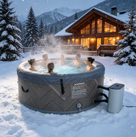 Luxuriöser Aufblasbarer Outdoor-Whirlpool Tragbarer Hot Tub Jacuzzi-Pool für Villa Hotel Resort Garten