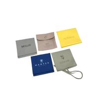 Pochette à bijoux mignonne en cuir écologique durable avec impression UV, logo personnalisé, mini bouton-pression, pour cadeau et rangement de voyage (usage promotionnel)