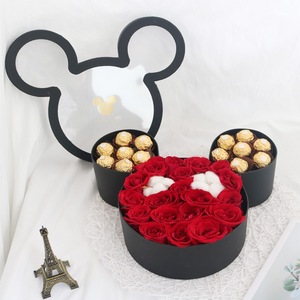 Caja de mickey para flores Rose Gifts Valentine'S Day Gift Flowers Package Mickey Flower Paper Box