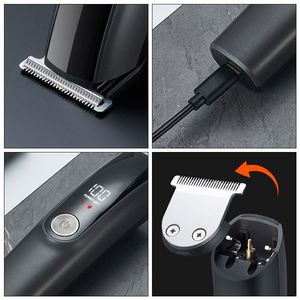2025 New Arrival Gold Barber Shop Clippers Household Beard Hair <b>Trimmer</b> Set for Men - Product Image 3