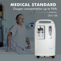Concentrateur d'oxygène électrique en plastique, de haute pureté, approuvé CE FC Rohs, 3l, 5l, 8l, 9l, 10l, générateur, Olive, 3 ans, classe II, 96%