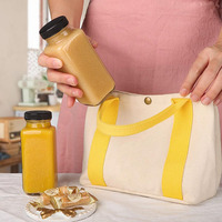 Populaire carré froid café lait boisson Soda boisson clair 250/350/500ml bouteille en verre de jus de fruits avec couvercle en plastique à vis