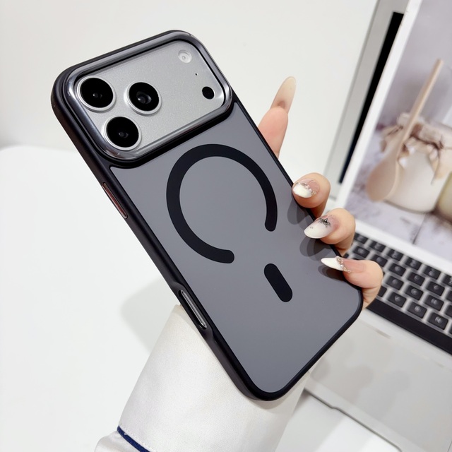 N52 Magnet Shockproof Luxury Armor Matte Metal Lens Back Cover for iPhone 18 Pro Max 16 15 14 13 17 Air Magnetic Phone Cases