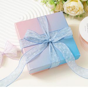 Single-Sided Polka-Dot Polyester Chiffon Ribbon-Colorful Pleated Edges Eco-Friendly Hair Bows Wedding Birthday Halloween Dress - Product Image 6