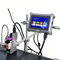 Imprimante jet d'encre industrielle en ligne, écran tactile Linux 7 pouces, machine de codage de date, code-barres et QR code pour ligne de production d'emballage