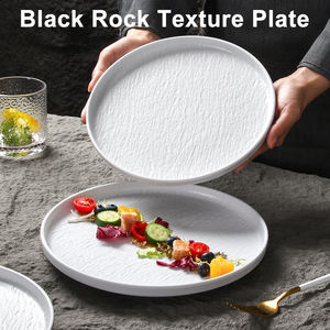 Platos <span class=keywords><strong>de</strong></span> <span class=keywords><strong>Melamina</strong></span> Ecológicos Aptos para Lavavajillas, <span class=keywords><strong>Vajilla</strong></span> para Restaurante, Hotel Comercial, Plato Minimalista con Diseño <span class=keywords><strong>de</strong></span> Piedra, Plato para Ensalada - Product Image 2