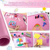 Tapis en silicone pour les arts et l'artisanat pour enfants, 24"x16", tapis en silicone réutilisable pour le sable, la peinture, les travaux manuels