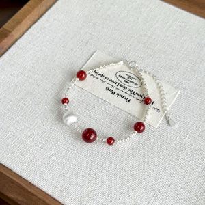 Dylam Fashion Jewelry <b>Charm</b> 925 Sterling Silver <b>Beads</b> Women Jewelry Red Agate <b>Beads</b> <b>Bracelets</b> & Bangles Fine Top Jewelry - Product Image 3