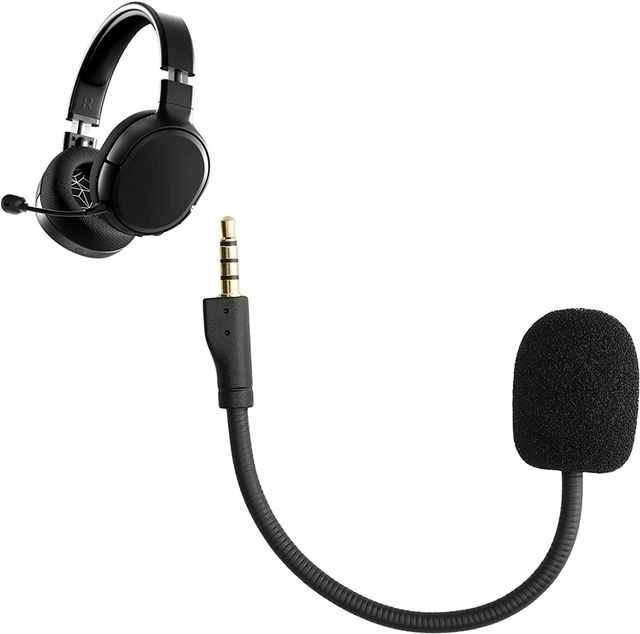 3.5mm Mic Headphone Microphone for HyperX Cloud/Alpha/Mix/Revolver S/FlightS Replacement Gaming Microphone for Logitech
