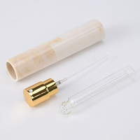 Botella de Perfume Personalizable con Patrón de Mármol, ABS, 10 ml, Pulverizador de Aluminio, Diseño de Apertura Giratoria, para Bruma Corporal o Uso en Viajes