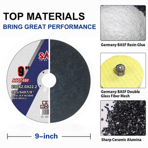 Đối với chất lượng cao tùy chỉnh đường kính 9 ''cut-off bánh xe tùy chỉnh OEM kim loại mài mòn đĩa cắt 6640 RPM độ cứng cao iso90001 - Product Image 5