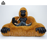 Canapé en cuir en forme de gorille de haute qualité King Kong inspiré grand jouet créatif pour salon Internet célébrité mascotte canapé