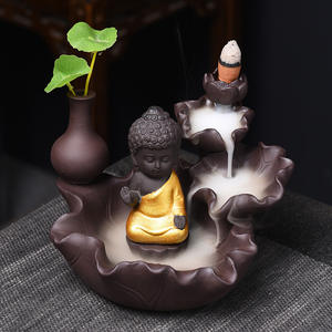 Ornements en céramique de luxe légers et modernes à texture de ligne ornements en style nordique pour la décoration intérieure - Product Image 1