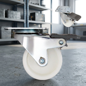 2 Inch Plate Casters with Brake 30-60kg Load Capacity Industrial Design for Furniture & Equipment-<b>Outdoor</b> & School Use - Product Image 2