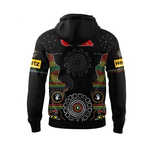 Felpe con Cappuccio Personalizzate in Poliestere/Cotone con Numero e Nome del Club Penrith Panthers, Abbigliamento per Football Australiano e Rugby League - Product Image 2