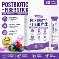 Poudre de fibres postbiotiques en sachet, complément alimentaire pour la santé intestinale, formule quotidienne de bien-être, fibres solubles, sans gluten, pour adultes, marque privée