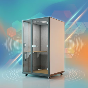 Cabine acoustique de bureau à installation rapide, salle de vidéo en direct, insonorisée, cabine acoustique de bureau privée, mobile, cabine téléphonique pour appels téléphoniques - Product Image 1